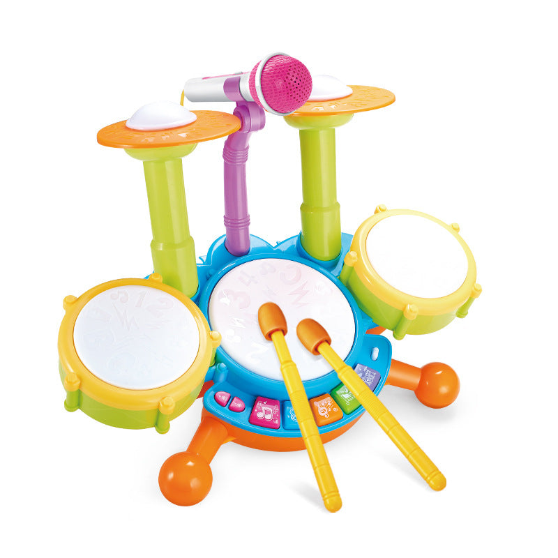 Plastic Kids Jazz Drum Kit Musical Instrument Early Education Toy