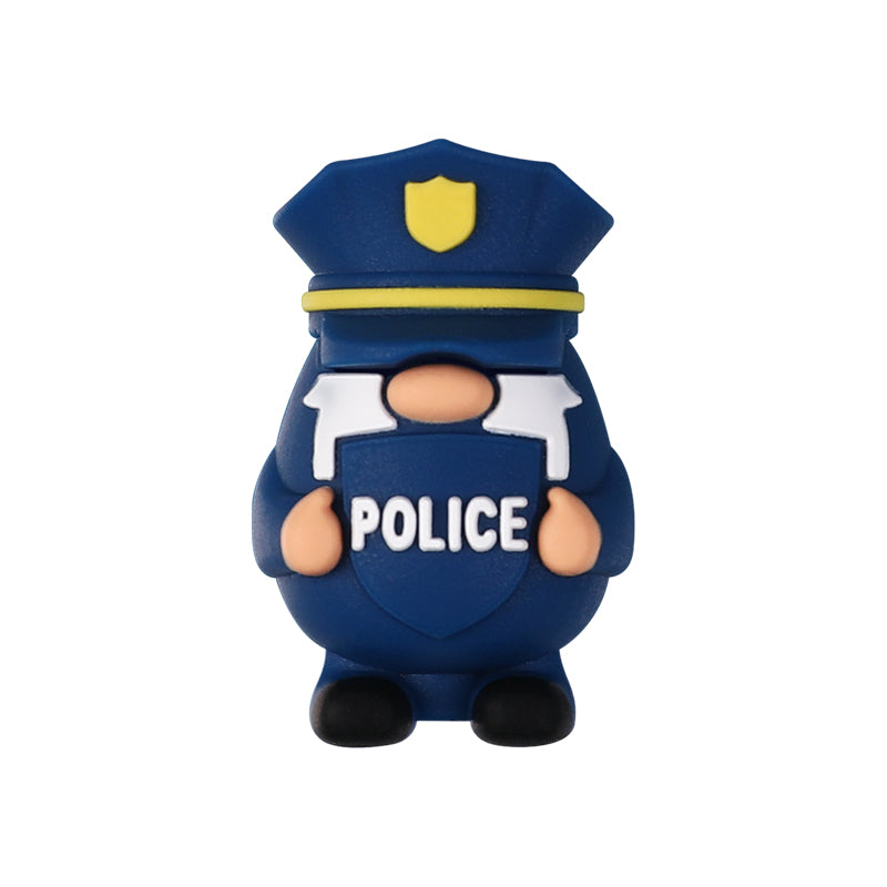 20Pcs Silicone 3D Focal Beads Doctor Police Firefighter Career Medical Theme 15
