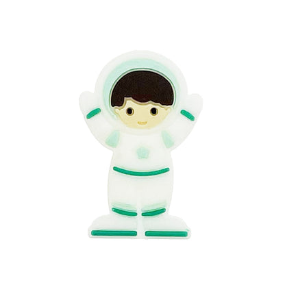 20pcs Silicone Focal Beads Astronaut Front Facing Design 4