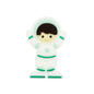 20pcs Silicone Focal Beads Astronaut Front Facing Design 4