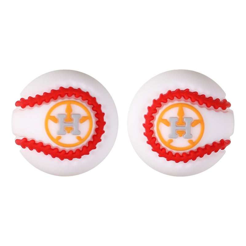 20mm 3D Silicone Focal Beads Baseball Team Front Facing 13