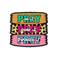 20pcs Silicone Focal Beads Pray On Over Throught It Text Design
