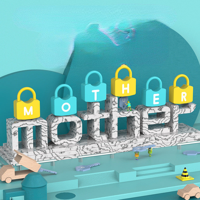 Wooden Montessori Toys Number Letter Key Pairing for Kids 3
