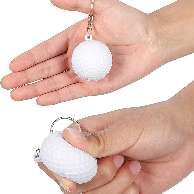 PU Squishy Sports Ball Keychain Sensory Stress Toy 4cm 4
