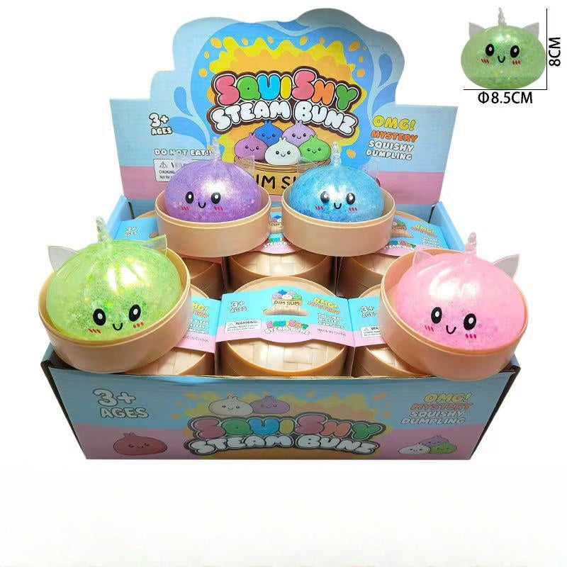 TPR Smiling Dumpling Squishy Squeeze Toy Sensory Stress Relief 21