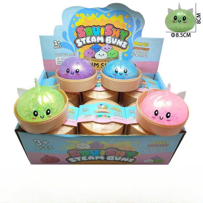 TPR Smiling Dumpling Squishy Squeeze Toy Sensory Stress Relief 21