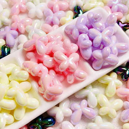 10pcs 24x18mm UV Finish Butterfly Acrylic Beads Jewelry Making 2
