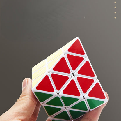 Plastic Fidget Cube Diamond Face Turning Puzzle 7.4cm 3