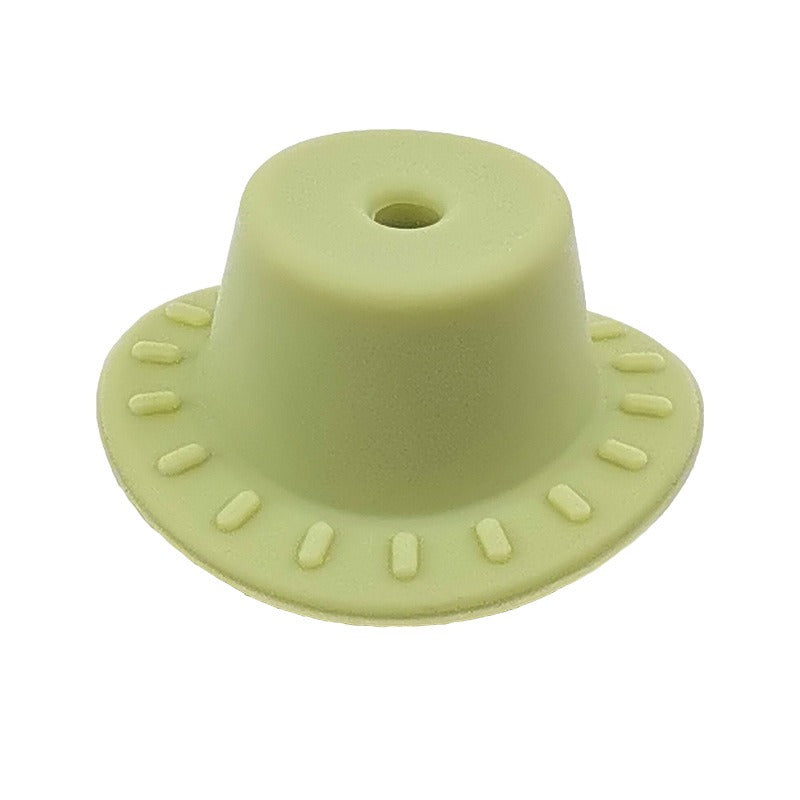 50pcs Silicone Focal Beads Cowboy Hat With Hole Center 12