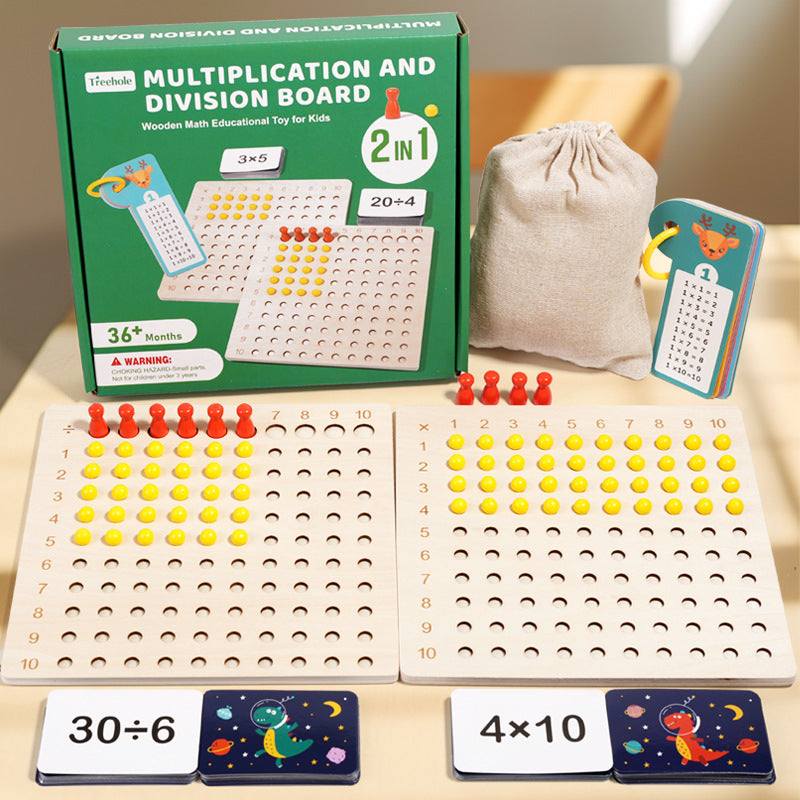 Wooden Multiplication and Division Board Montessori Toys Educational 3