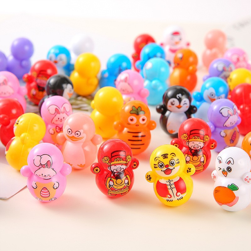 Plastic Mini Cartoon Roly-Poly Toy Desktop Game for Kids 2