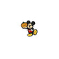 20Pcs Silicone Focal Beads Halloween Pumpkin Round Ear Mouse Character Holding Pumpkin