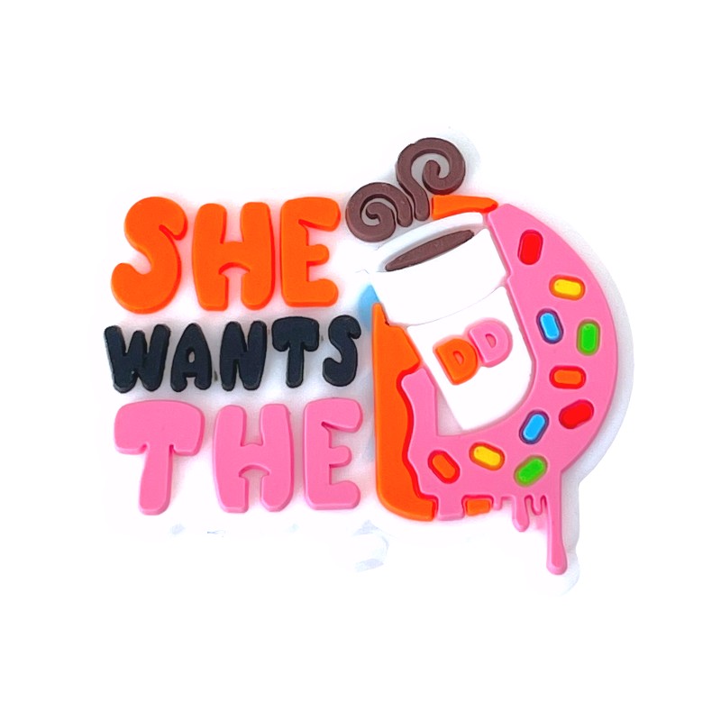 20pcs Silicone Focal Beads She Wants The Coffee Donut Design