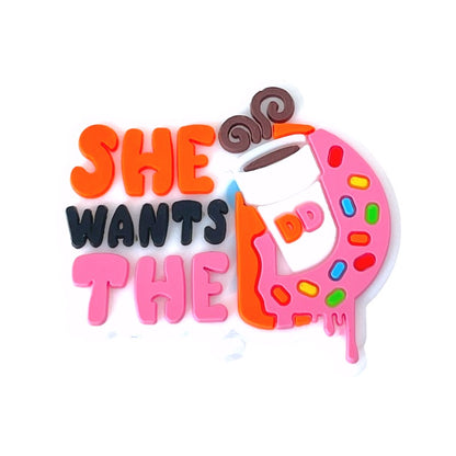 20pcs Silicone Focal Beads She Wants The Coffee Donut Design