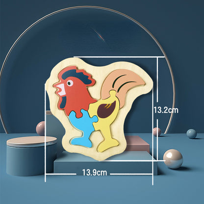 Wooden 3D Animal Puzzle Educational Toy for Kids 8