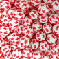 50pcs 15mm Red Yellow Butterfly Print Silicone Beads