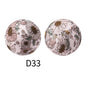 50pcs 15mm Rhombus Printed Silicone Beads Multi Color Design 43
