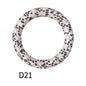 65mm Printed Silicone Beads Ring Shape Printed Design 27