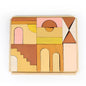 Wooden Building Blocks Football Pitch Educational Toy 5