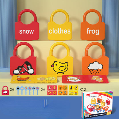 Educational Montessori Toys Alphanumeric Unlock Puzzle for Kids 6