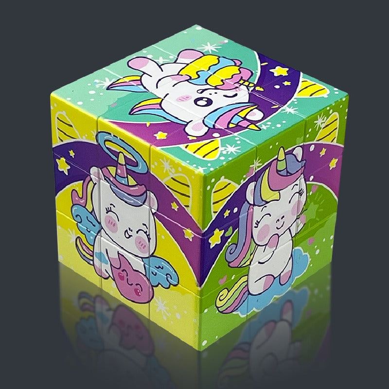 Neutral Ice and Snow Themed Rubik's Cube Fidget Toy 57mm 10
