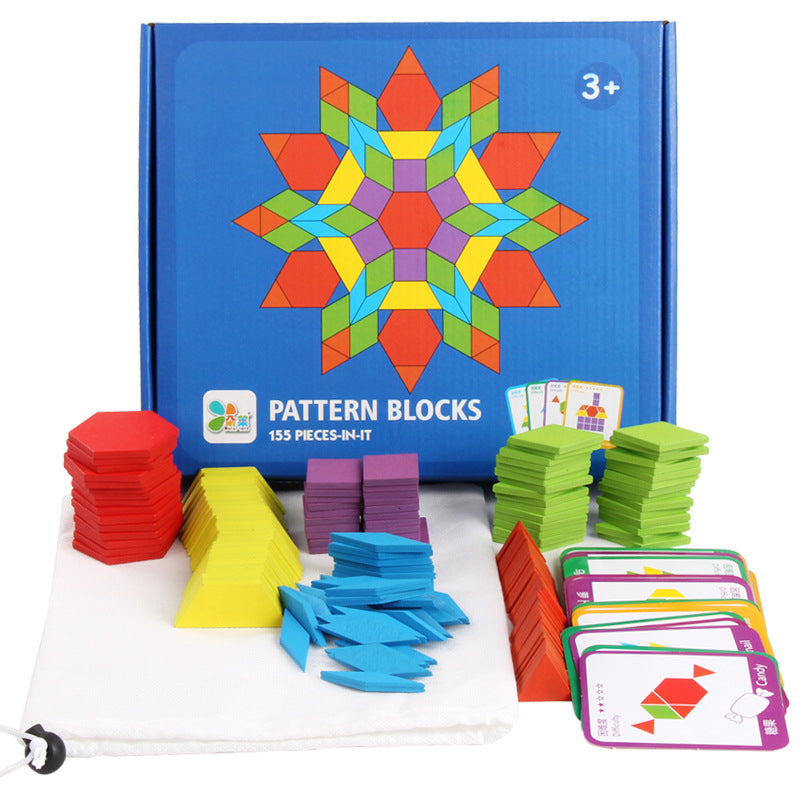 Wooden Montessori Toys Geometric Shape Puzzle for Kids 4