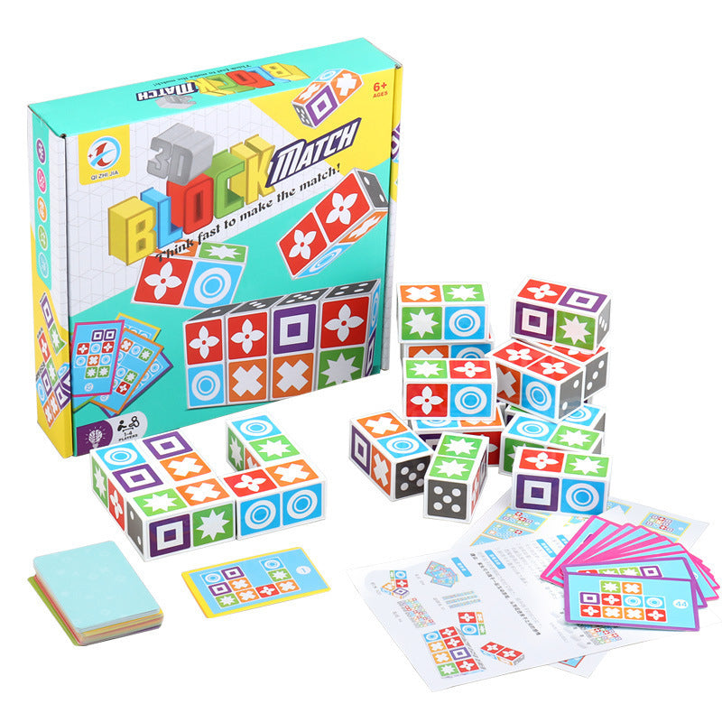 3D Puzzle Educational Toy Plastic Matching Board Game for Kids