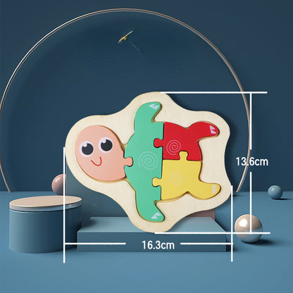 Wooden 3D Animal Puzzle Educational Toy for Kids 9