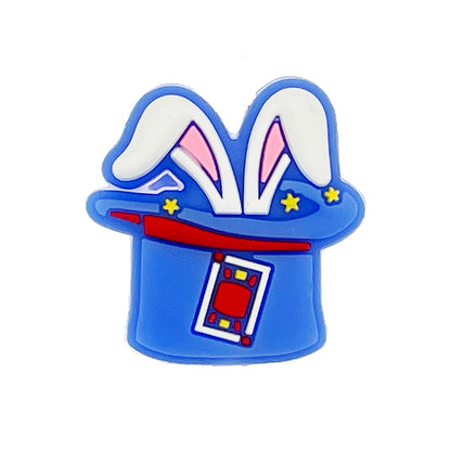 20pcs Silicone Focal Beads Magic Hat With Bunny Ears 3