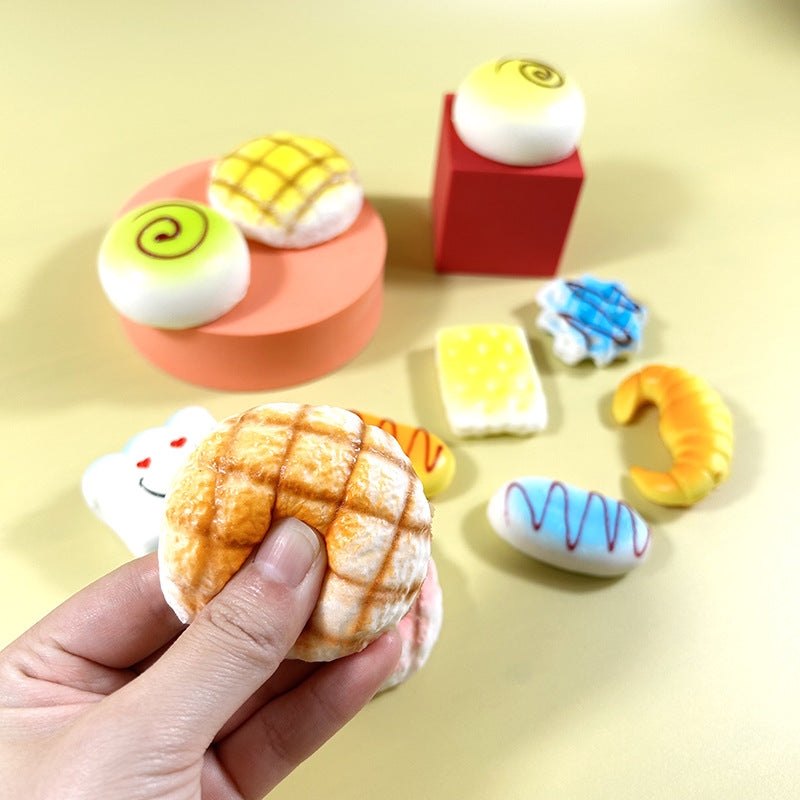 PU Squishy Toy Mini Bread Bun Slow Rising Stress Relief 3