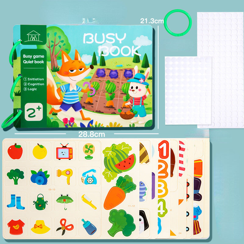Educational Montessori Toys Quiet Sticker Activity Book for Kids 6