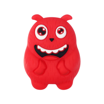 20Pcs Silicone 3D Focal Beads Cute Little Monster Various Colors 22