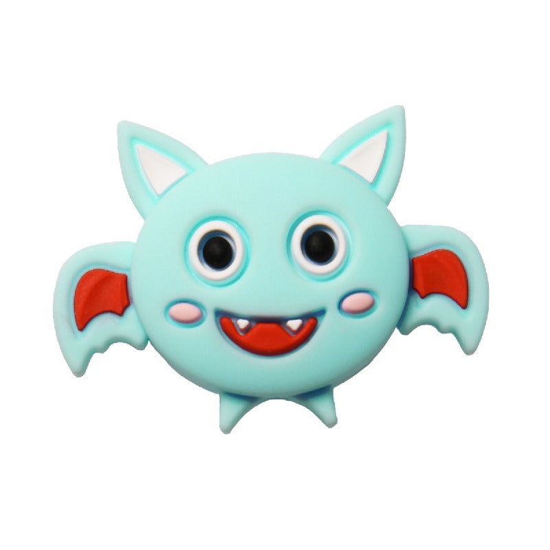 10pcs Silicone Focal Beads Halloween Ghost Bat Skull Pumpkin Designs 14