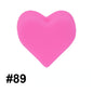50pcs 14mm Heart Silicone Beads Colorful Diy Teether Accessories 42