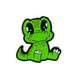 20pcs Silicone Focal Beads Cute Dinosaur Sitting Pose