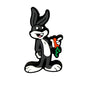 20Pcs Silicone Focal Beads Long Ear Rabbit Holding Carrot