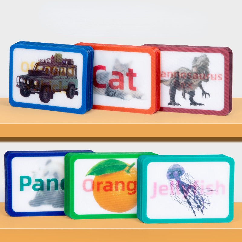 Educational Paper 3D English Letter Cognitive Flash Cards for Kids 3
