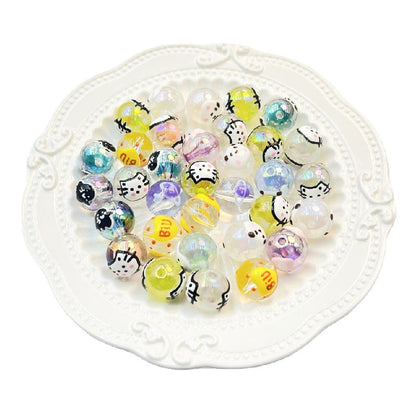 2pcs 16mm Transparent Cat Rabbit Acrylic Beads DIY Bracelet Making 5