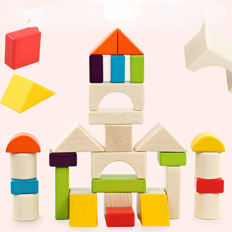 Wooden Building Blocks Educational Montessori Toy for Kids 3