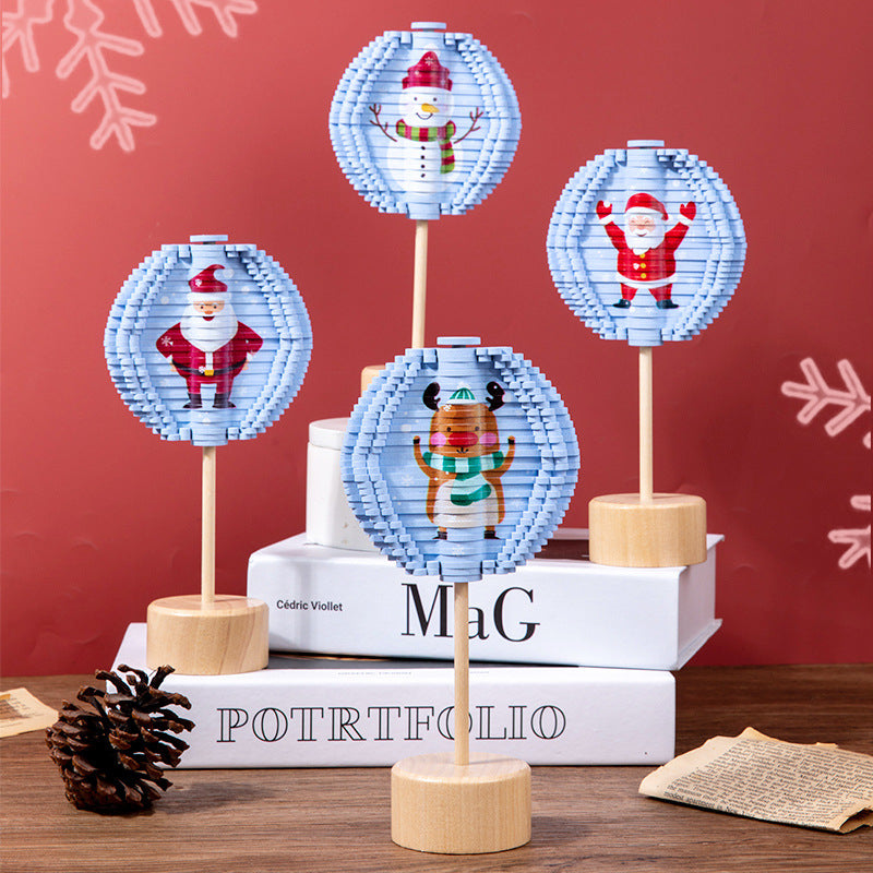 Wooden Christmas Spiral Tree Montessori Toys for Kids 3
