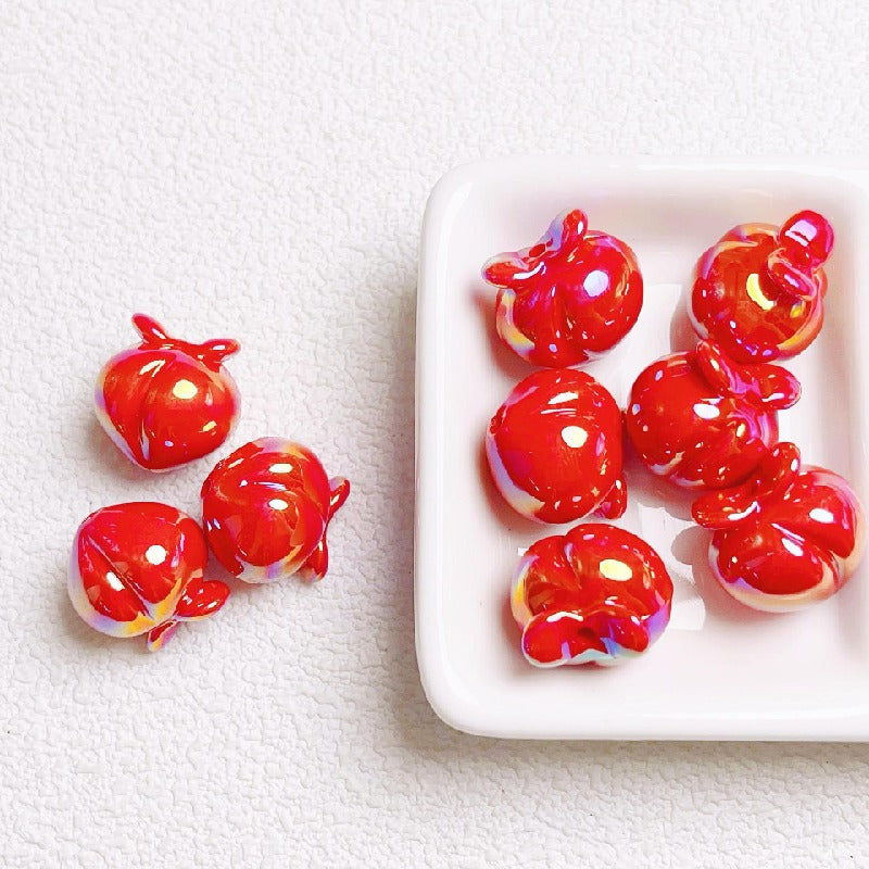 10pcs 16mm Peach Acrylic Beads Jewelry Making Craft Supplies 15