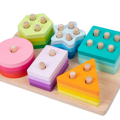 Wooden Montessori Toys Number Puzzle Sorting Toy for Toddlers 2