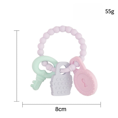 Silicone Baby Teething Toy Key Bear Bracelet 3 Pcs Set 9