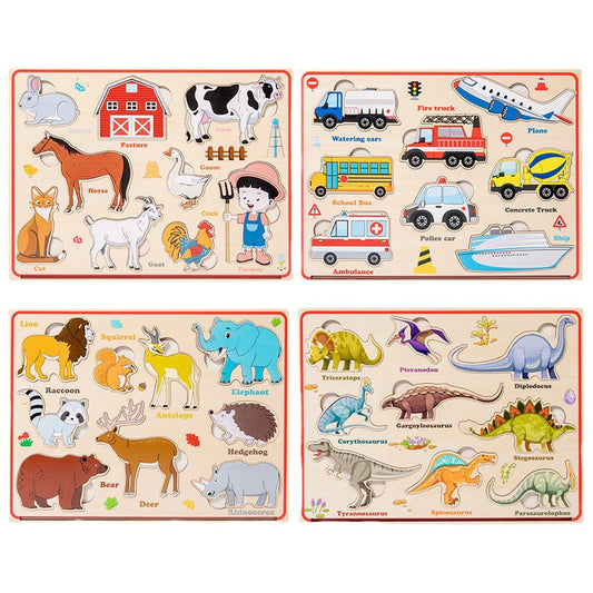 Wooden 3D Animal Magnetic Puzzle Montessori Toys for Kids
