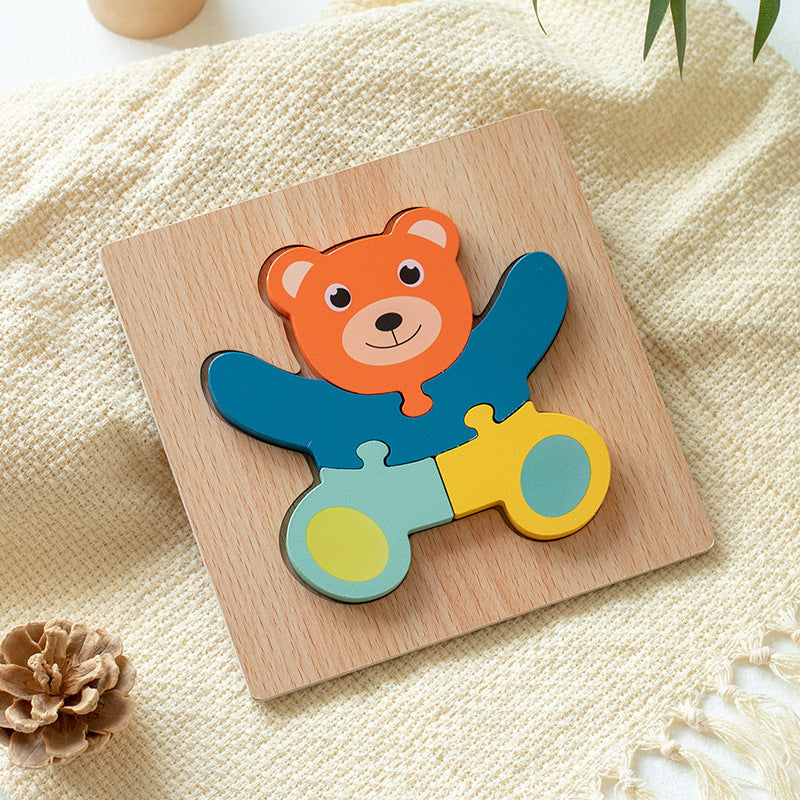 Animal Wooden Puzzle 3D Educational Toy for Kids 17