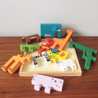 Wooden Building Blocks Early Education Toy for Kids 4