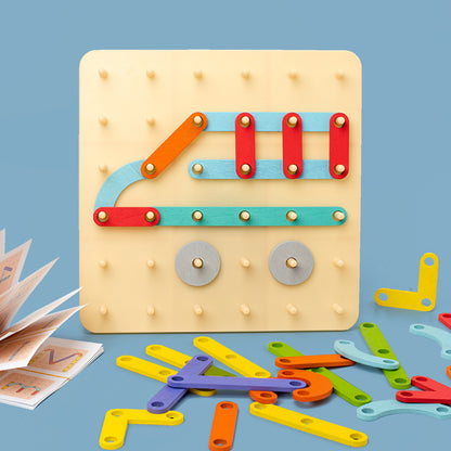 Wooden Montessori Toys Shape Splicing Educational Toy 5