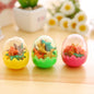 Cartoon Dinosaur Egg Eraser Toy with 7 Mini Dinosaurs Inside