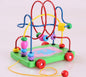 Wooden Cartoon Elephant Trailer Bead Maze Educational Toy 5