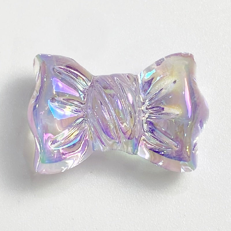 50pcs 14x26mm Transparent Bow Acrylic Beads DIY Bracelet Making 5